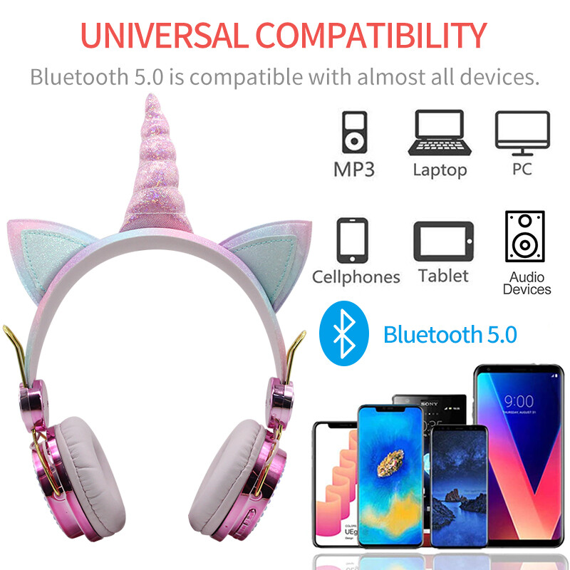 unicorn headphones with microphone